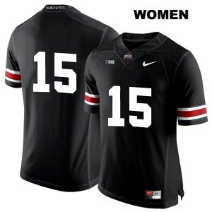 Women's NCAA Ohio State Buckeyes Josh Proctor #15 College Stitched No Name Authentic Nike White Number Black Football Jersey AA20N46BN